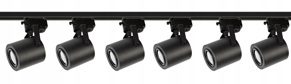 6x Spot Reflektor GU10 Kolejnicový Kabel 2 m na lištu 1F