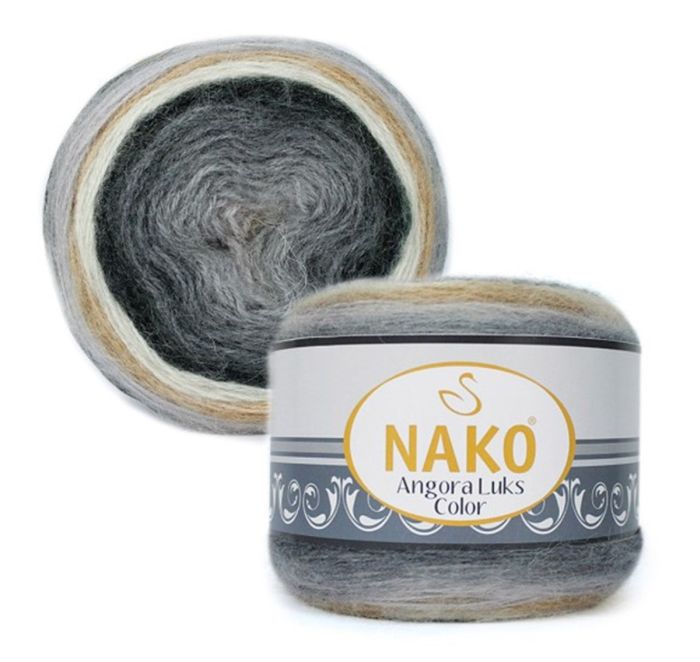 włóczka Nako Angora Luks Color 150g kol. 81914
