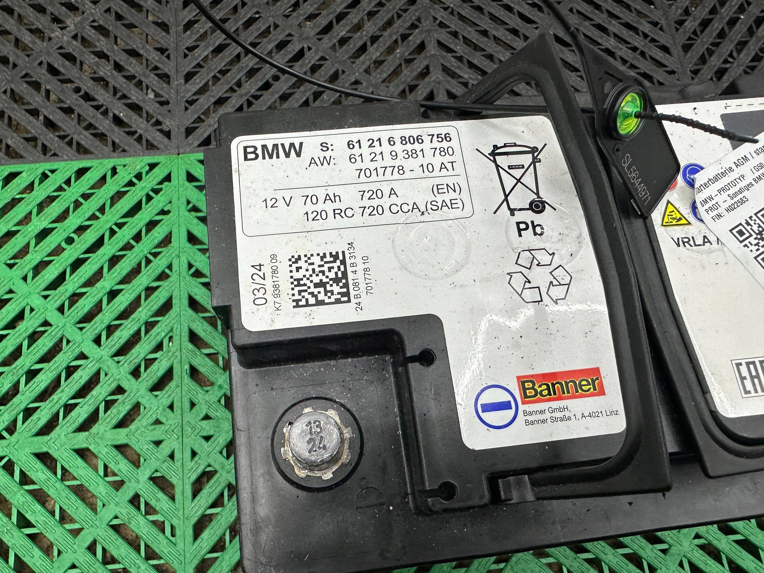 Batterie AGM BANNER START - STOP 12V 70AH 720A BMW