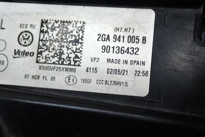 VW T-ROC TROC 17- reflektor left light left 2GA941005B
