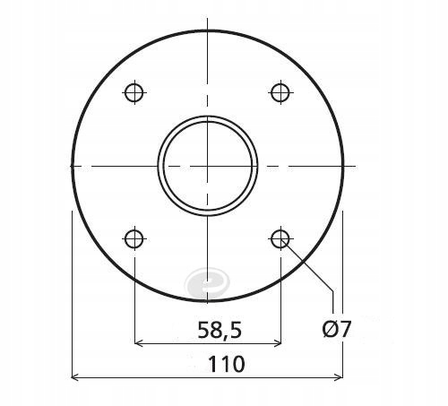 UCHWYT GNIAZDO GRZYBEK METALOWY KMH3 do statywu kolumn Model KMA3