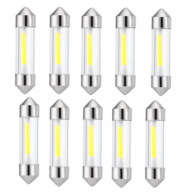 10 ŻARÓWEK ŻARÓWKA LED C5W 36MM COB