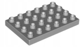 

Lego Duplo 25549 Płytka 4X6 szara jasna Nowa (20g)
