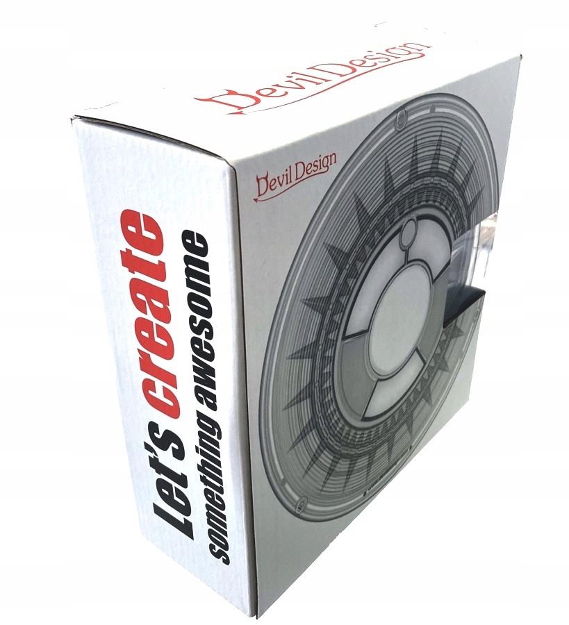 Filament PLA Galaxy Red - Czerwony z brokatem Producent Devil Design