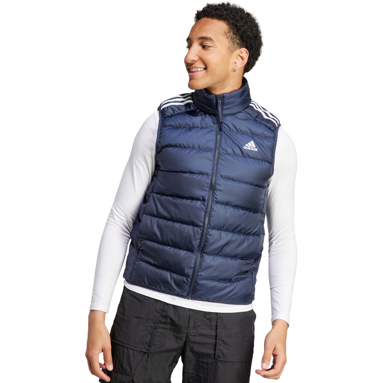 Pánská vesta adidas Essentials 3-Stripes Light Down IK3210 L