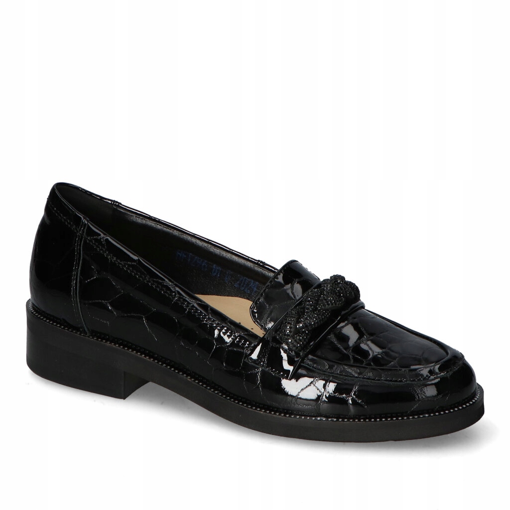 Mokasíny Pulso AF-1296 Černý Kámen N lak 37