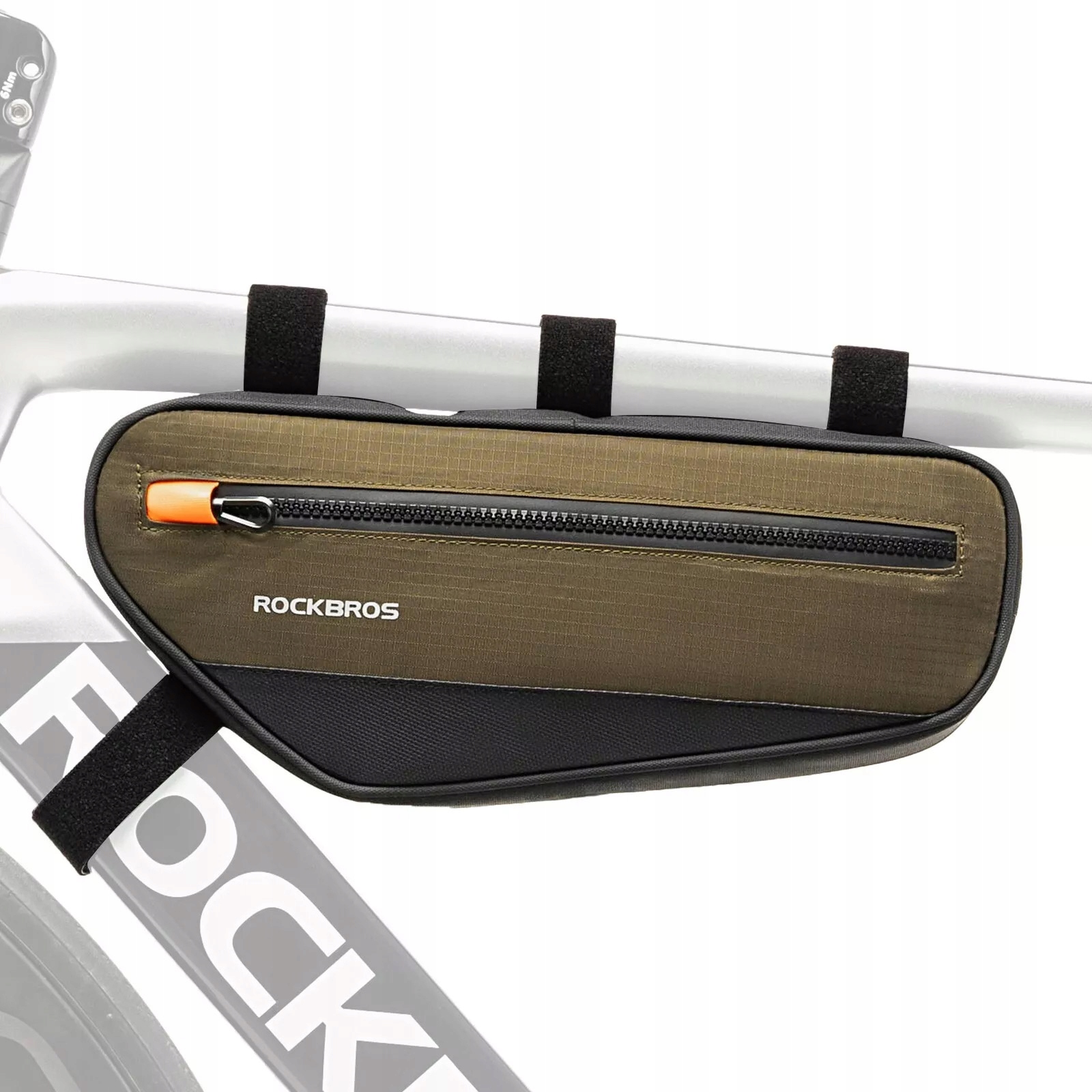 Sakwa torba rowerowa pod ramę szosa, gravel i Mtb 1,7L Rockbros 066 Khaki
