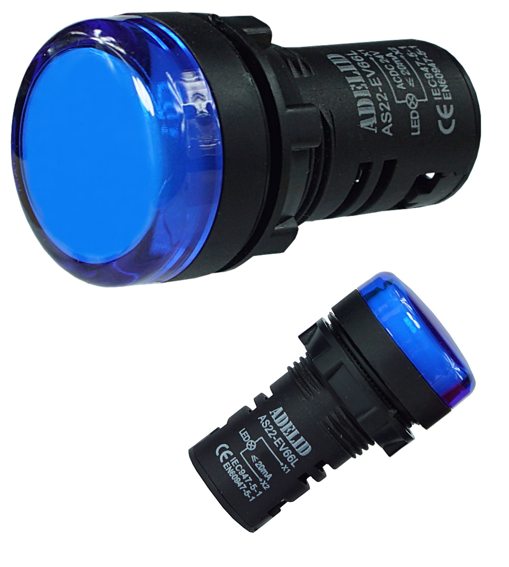

Lampka Kontrolka Sterownicza Led 24V 22MM Niebiesk