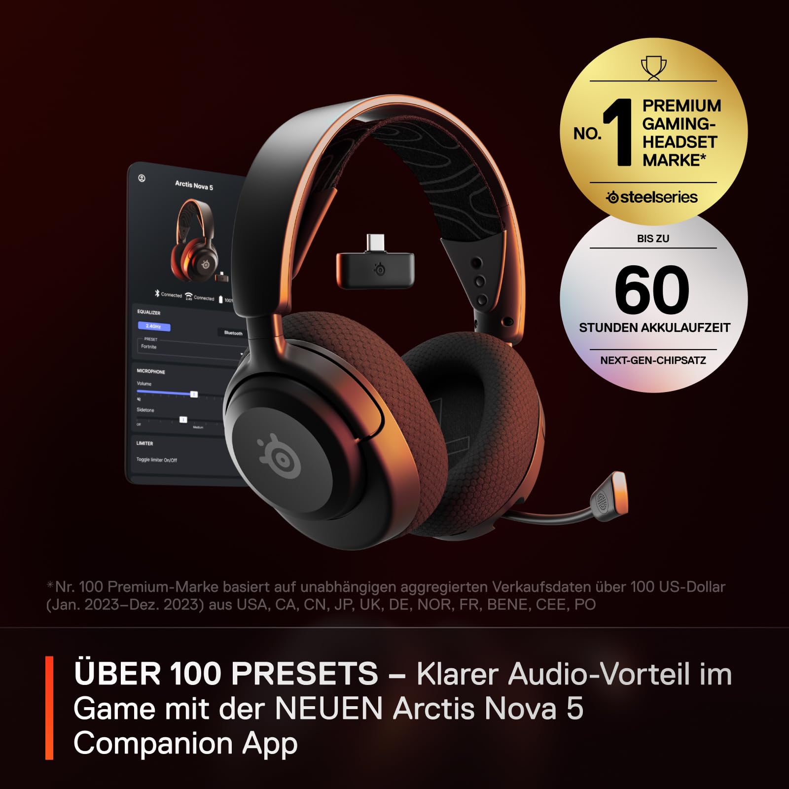STEELSERIES Arctis Nova 5 Wireless Gaming Headset PC PS4 PS5 Switch — miniatura 4