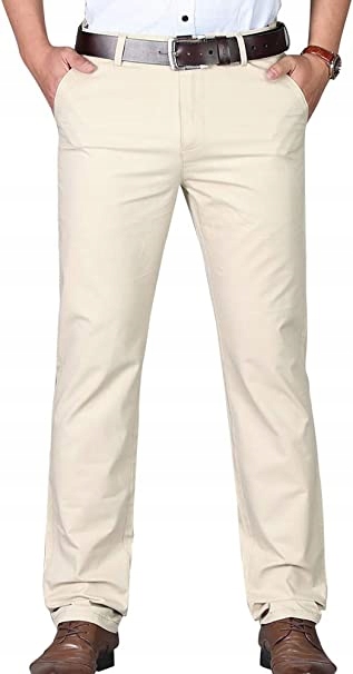 Pánské Kalhoty Béžové Kuson Elegantní Jednoduché 40