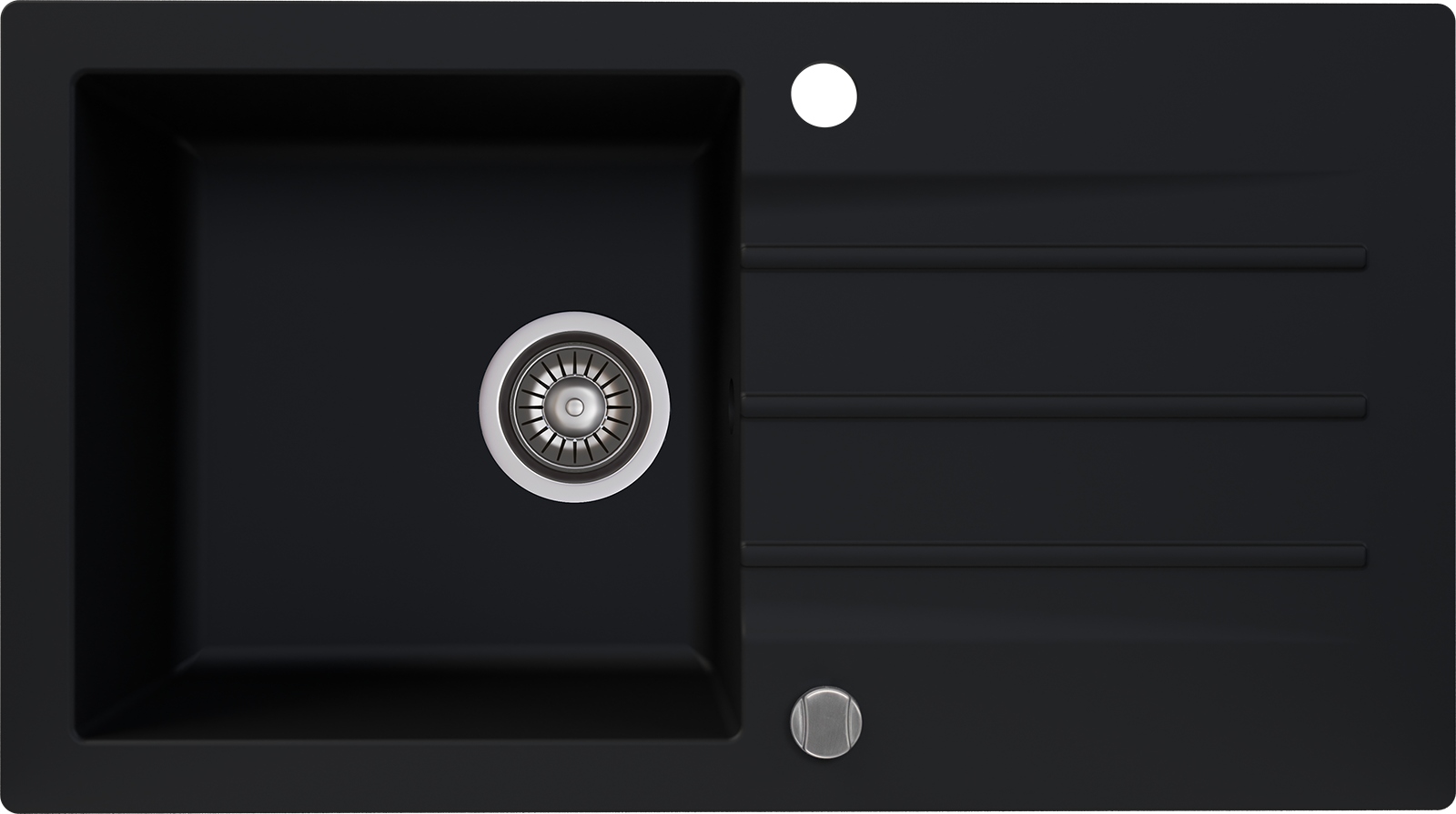 Zlew granitowy Kernau Kgs A 50 1B1D Deep Black