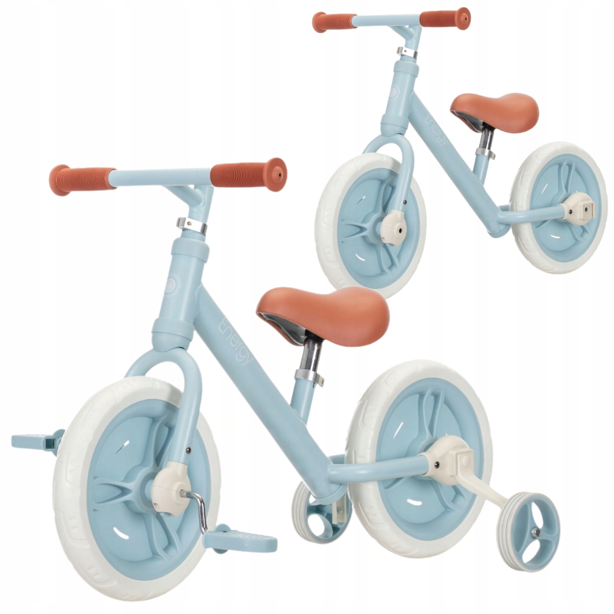 Rowerek Biegowy dla dzieci Rower z pedałami 2 w 1 Kółka podporowe 2-5lat