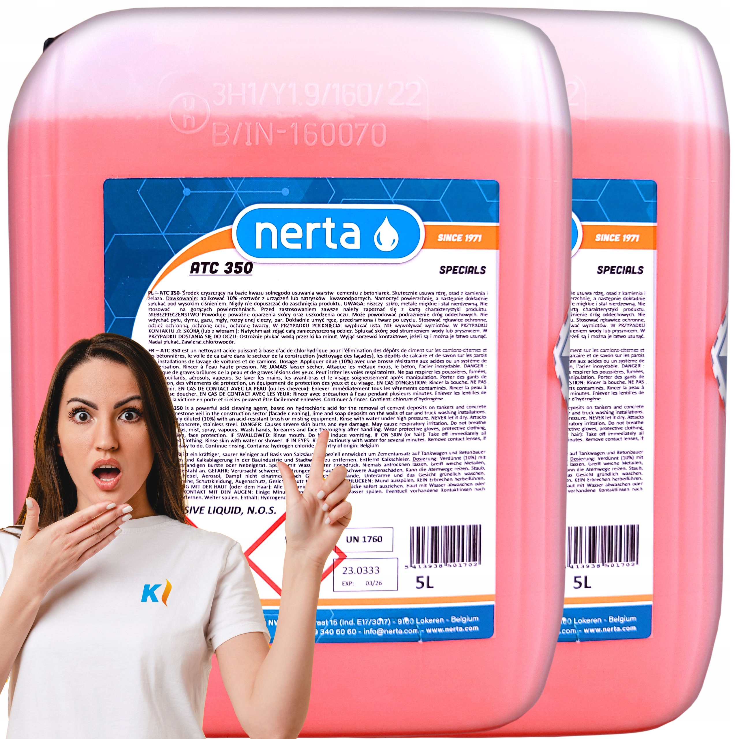 Nerta Atc 350 Kwas do Usuwania Betonu Cementu Rdzy 10L