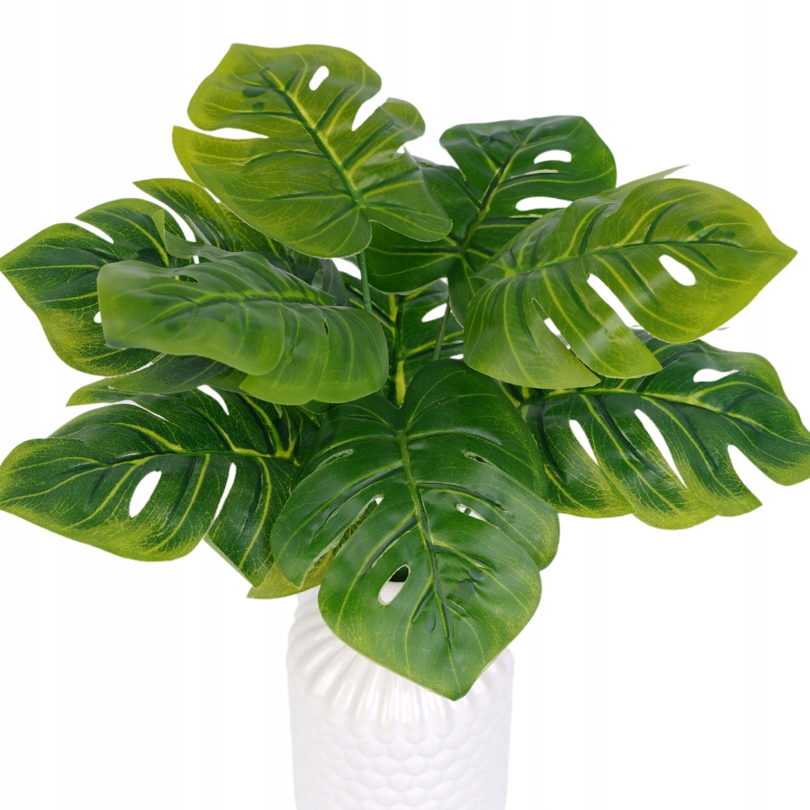 LIŚCIE MONSTERY GĘSTY BUKIET SZTUCZNYCH LIŚCI 30CM Stan opakowania oryginalne