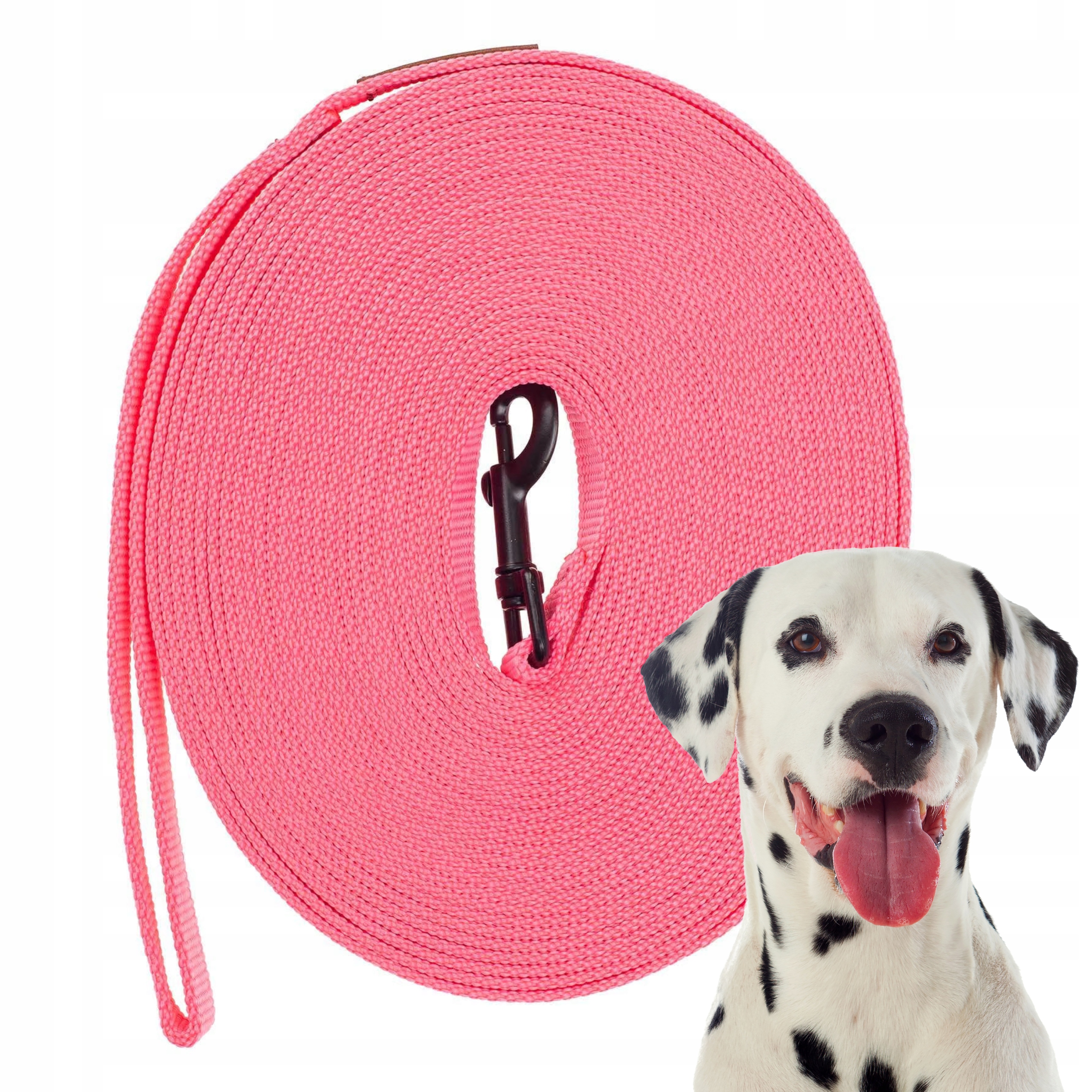 Levně Procházková Linka pro psa španěla délka 10 metrů Ukory Růžová