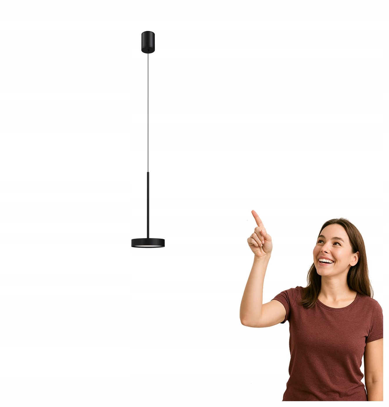 Závěsná Led lampa 11W IP44 Awo PL0134-BK Yaskr černá