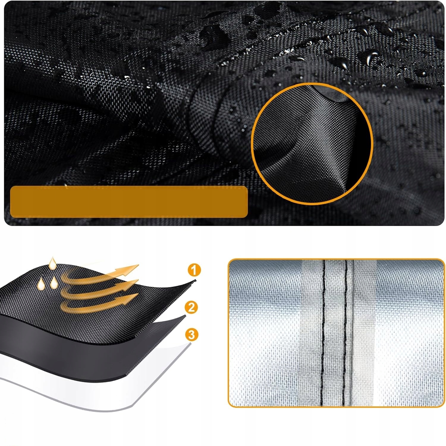 WODOODPORNY PRZECIWDESZCZOWY POKROWIEC NA MEBLE OGRODOWE 242 X 162 X 100 CM Szerokość produktu 162 cm