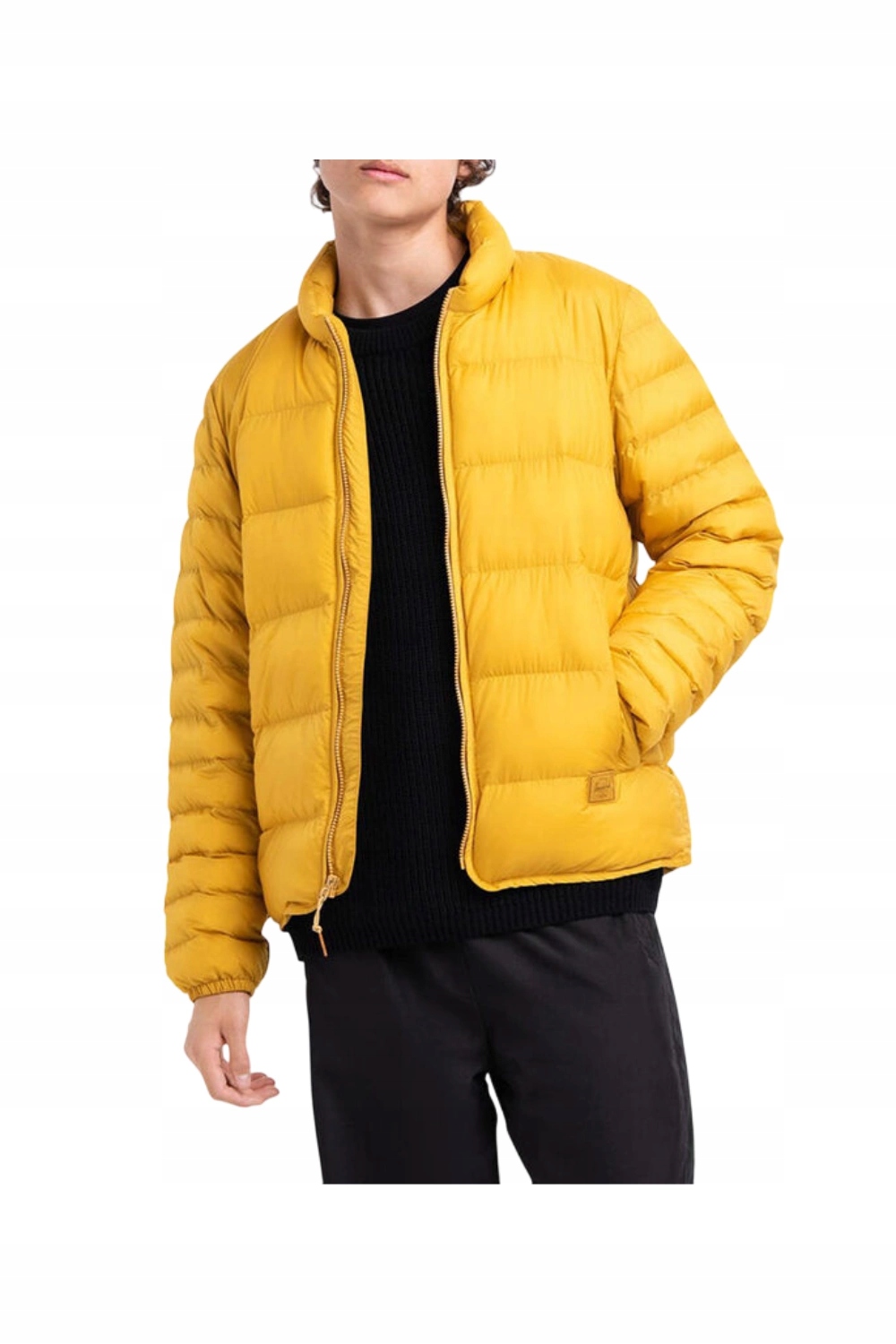 Bunda Herschel Highfill péřová teplá žlutá prošívaná vel. XL