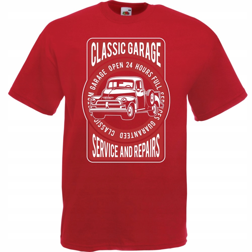 

Koszulka samochód auto oldschool XL ceglana czerwo