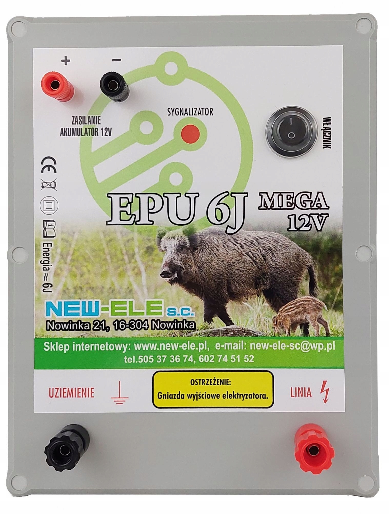 

Elektryzator ogrodzeniowy Epu 6J 12V