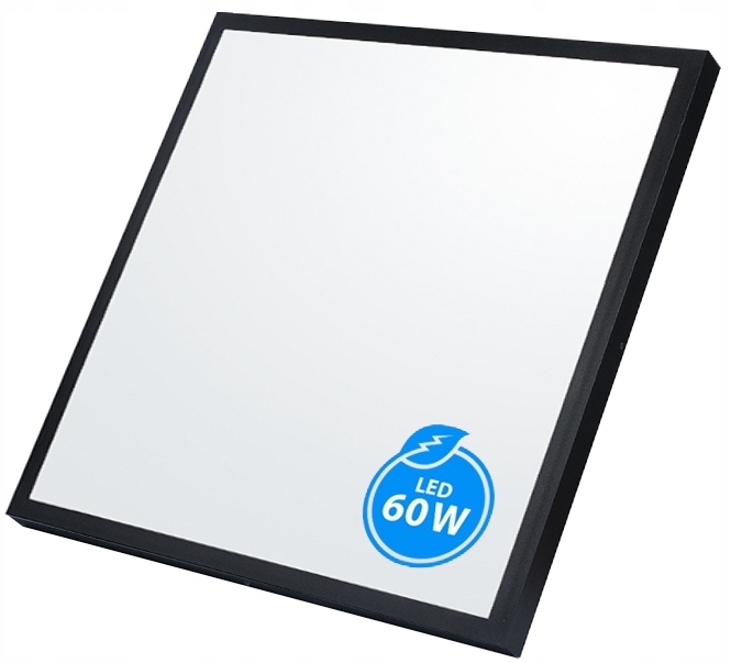 Panel Led Natynkowy czarny 60x60cm Plafon 60W
