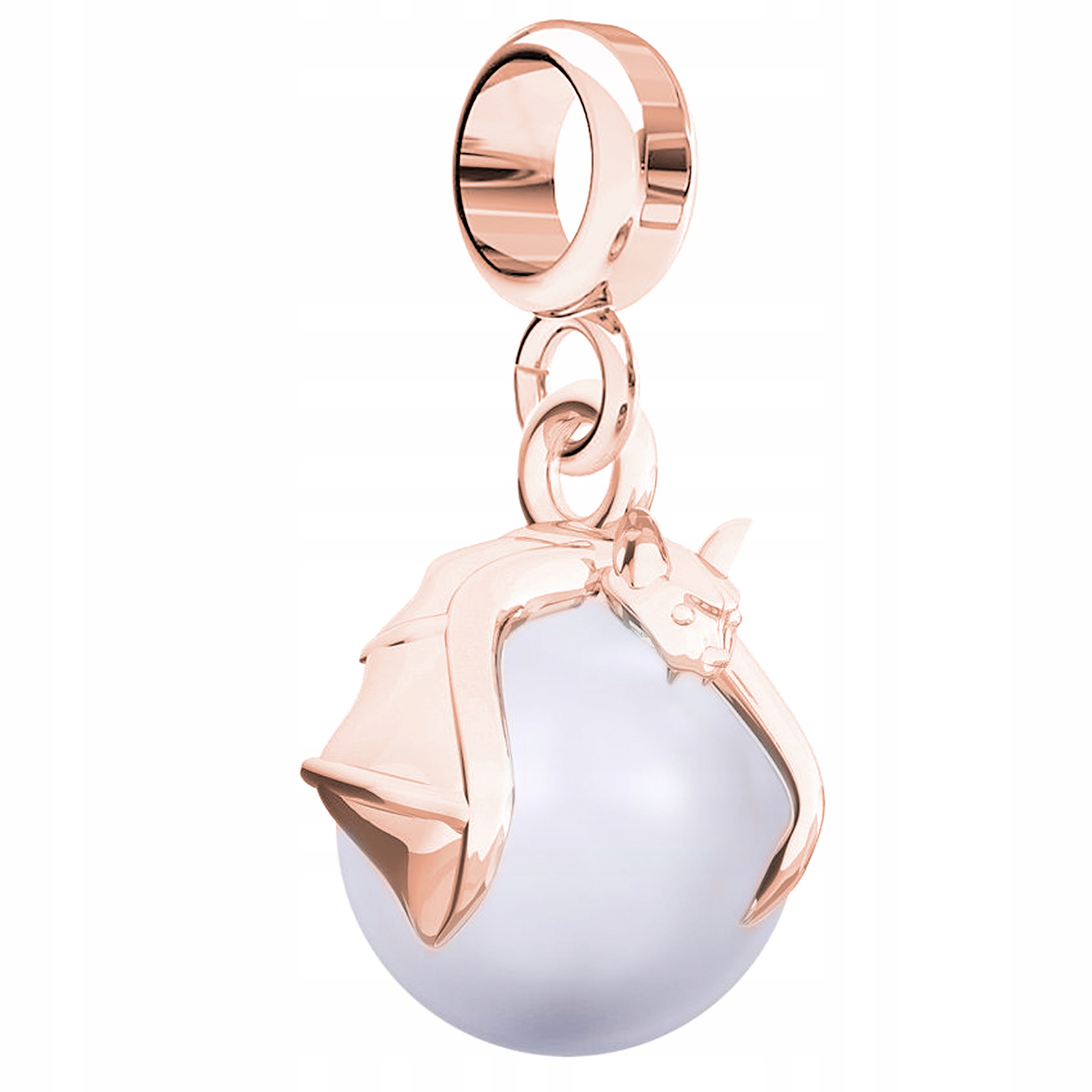 Charms Pozlacený s netopýrem Pták Netopýr Perla Perlička Stříbro 925