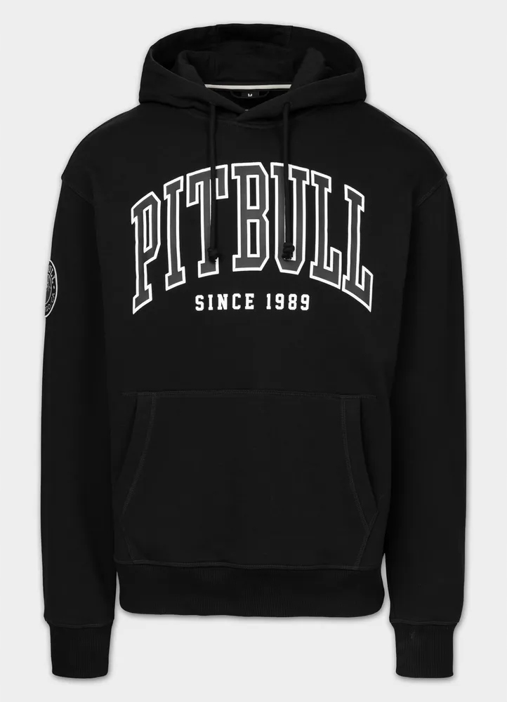 Pánská Mikina s kapucí Pitbull Badger, pohodlný volnější střih, velikost M