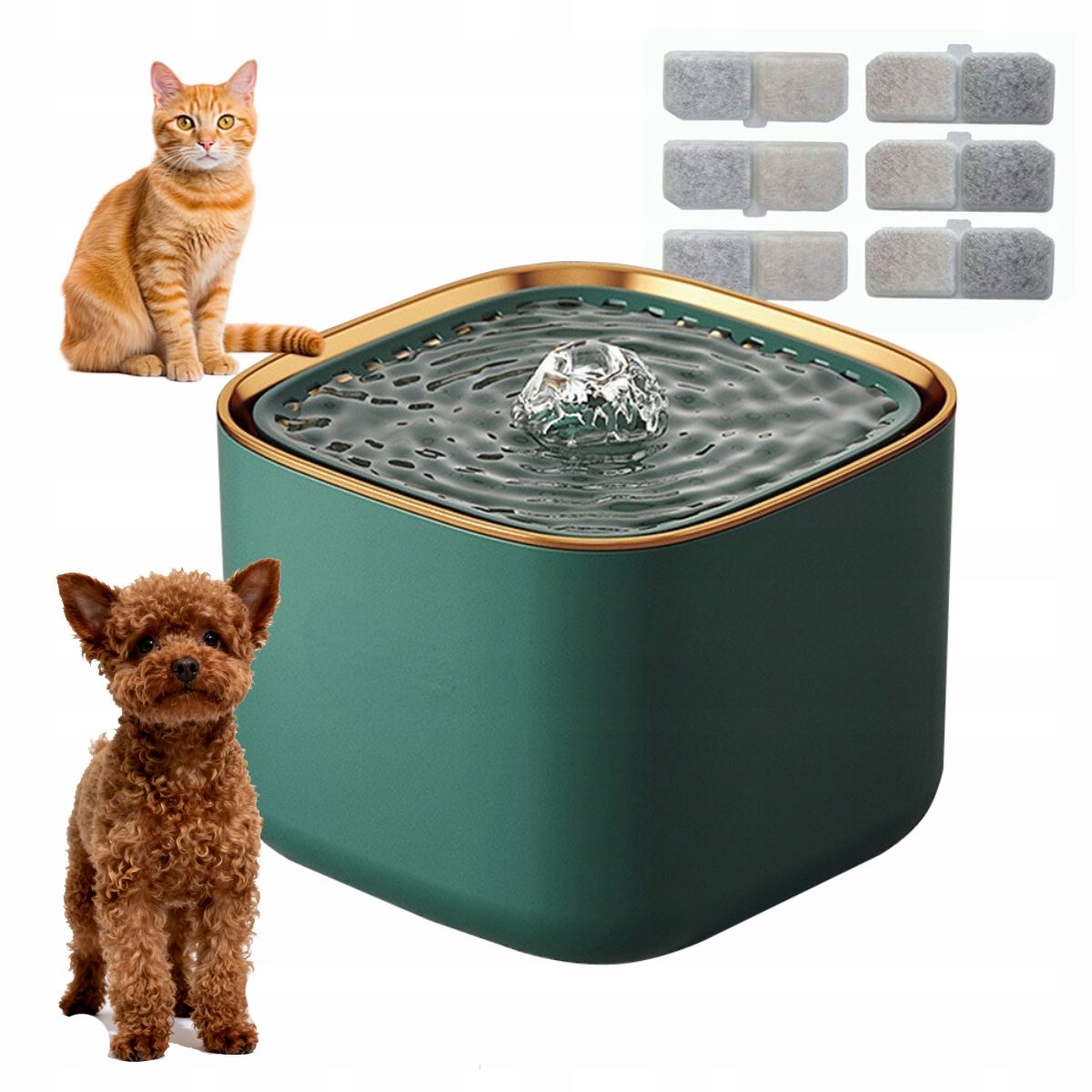 Levně Automatická Fontána Pro Kočky A Psy, Tichá Filtr