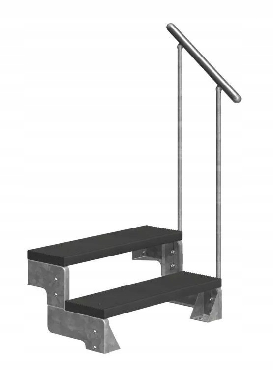 SCHODY ZEWNĘTRZNE DOLLE SZER 80CM ANTRACYT H=44 cm