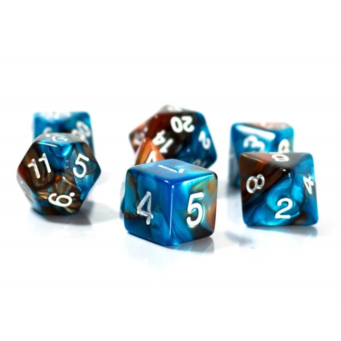 WYBUCH PLAZMY ZESTAW 7 KOŚCI KOSTEK RPG