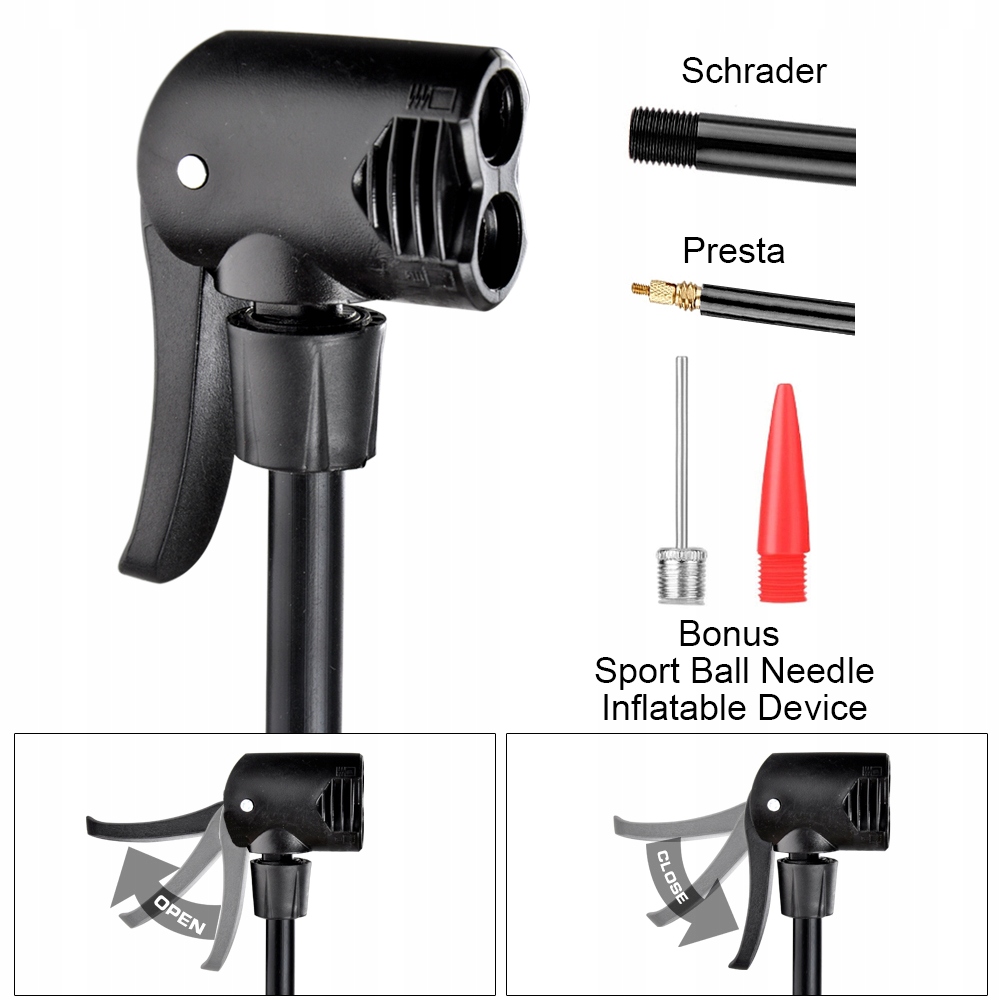 Pompka podłogowa EasyDo 160 Psi z manometrem 11Bar Model EasyDo COM-069