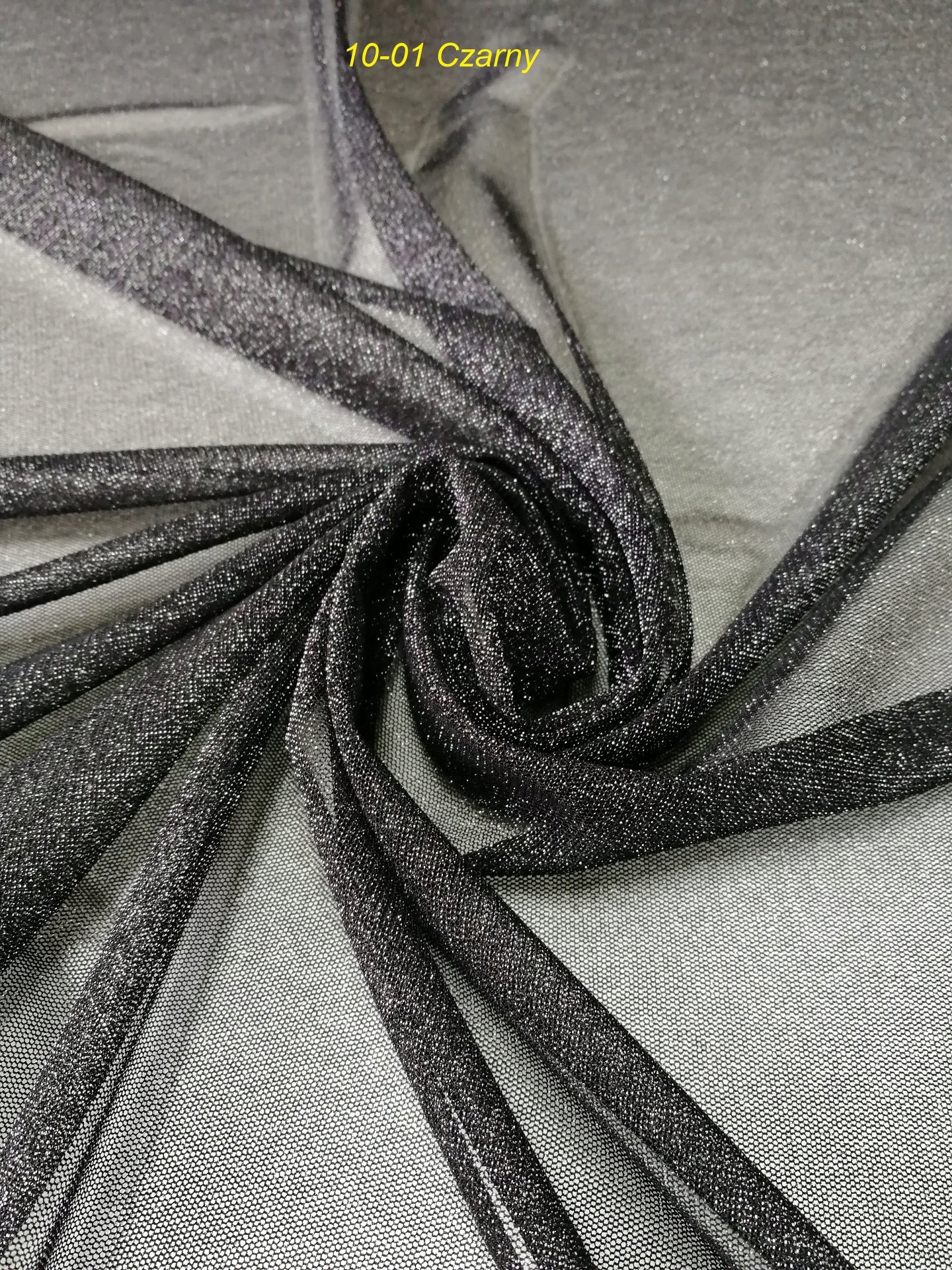 Siateczka, tiul lurex 10-01 Czarny -1/2mb