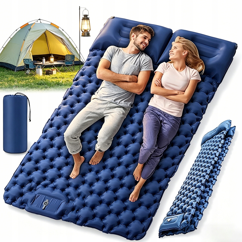 Nawewany Materac Przenośny Turystyczny Kempingowy 40D Nylon 120X200