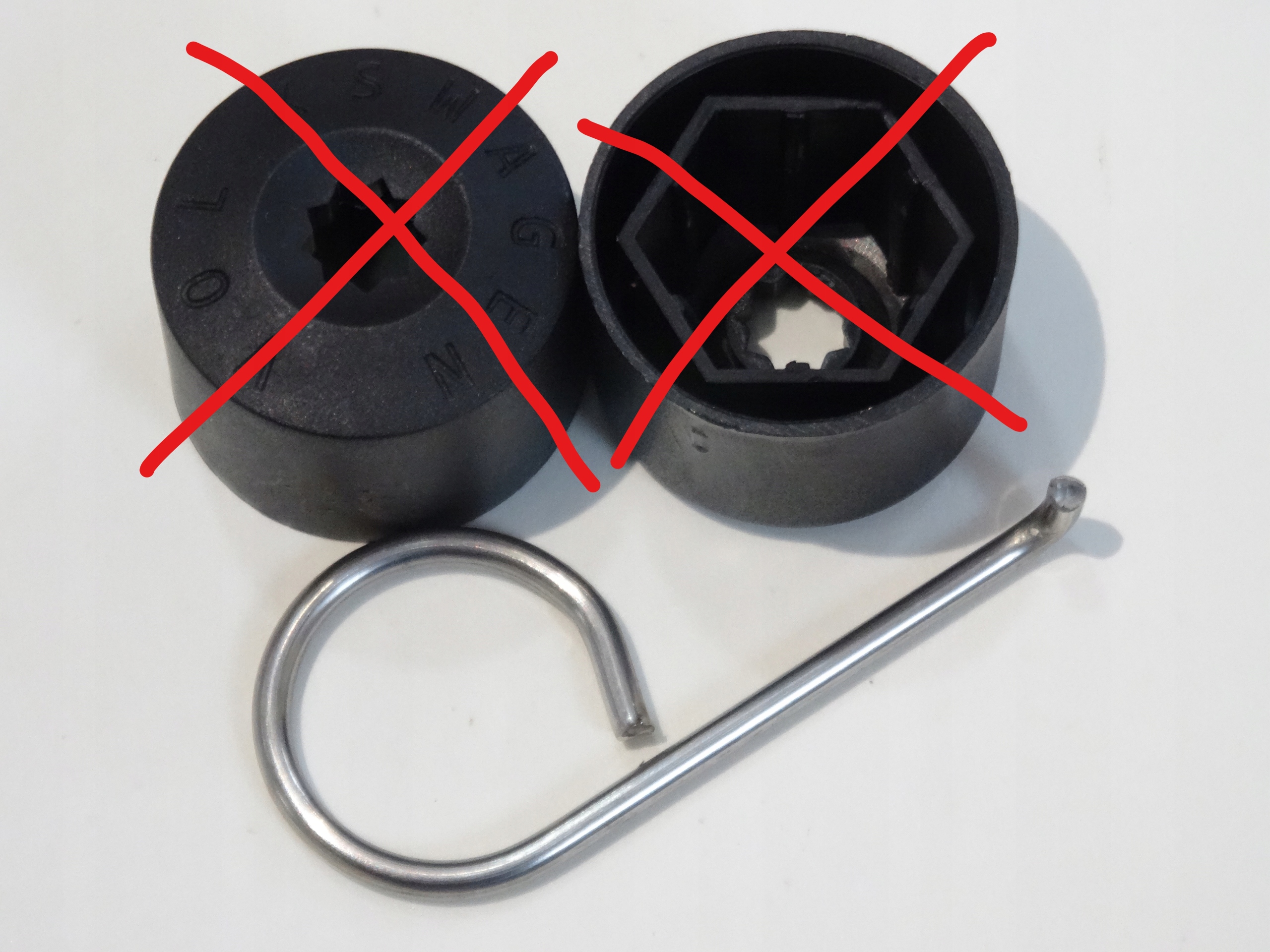 

Haczyk do zdejmowania korków nakładek na śruby Vw