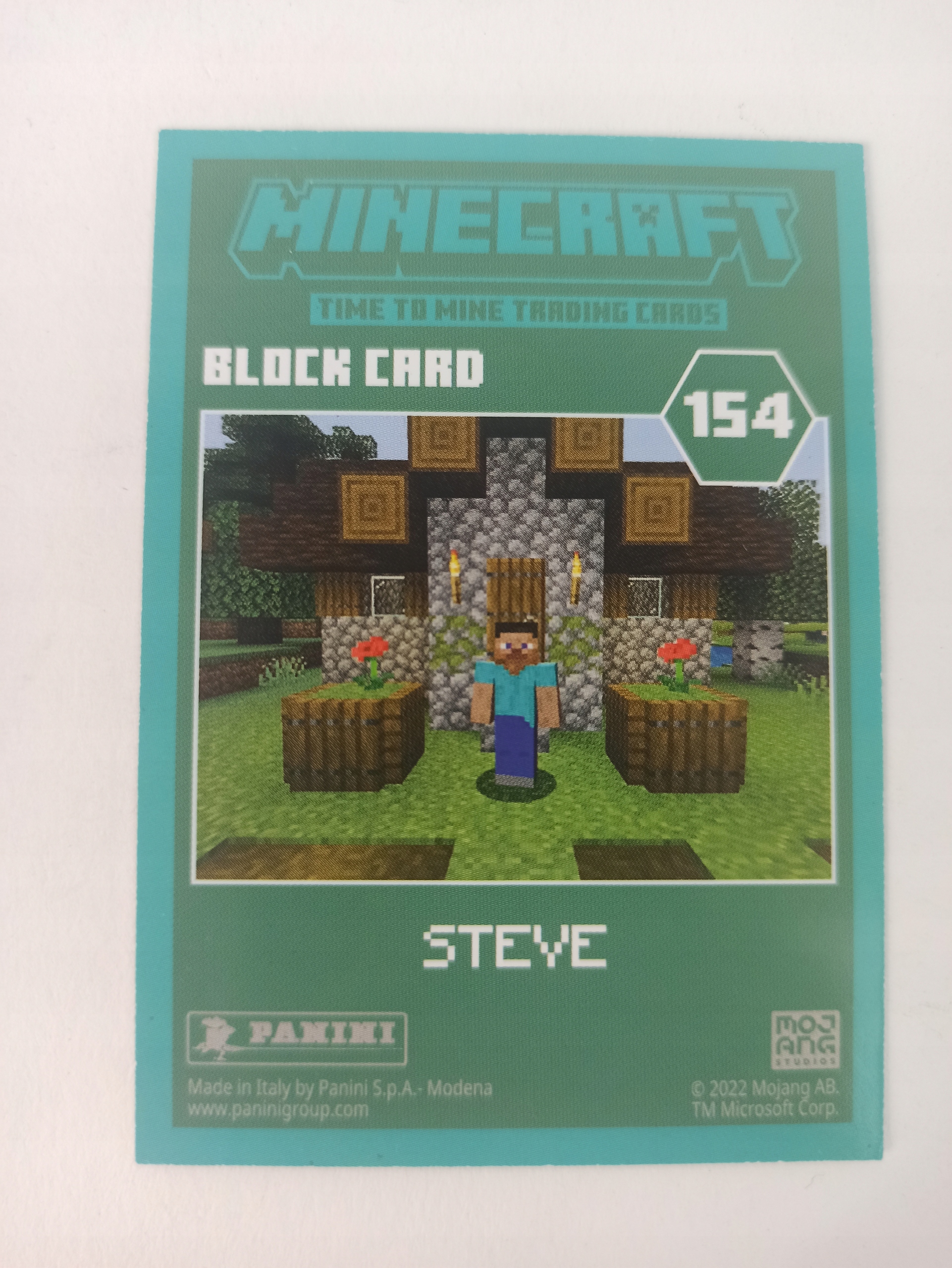Minecraft Panini TC Block Card - 154 - Steve Liczba sztuk 1 szt.