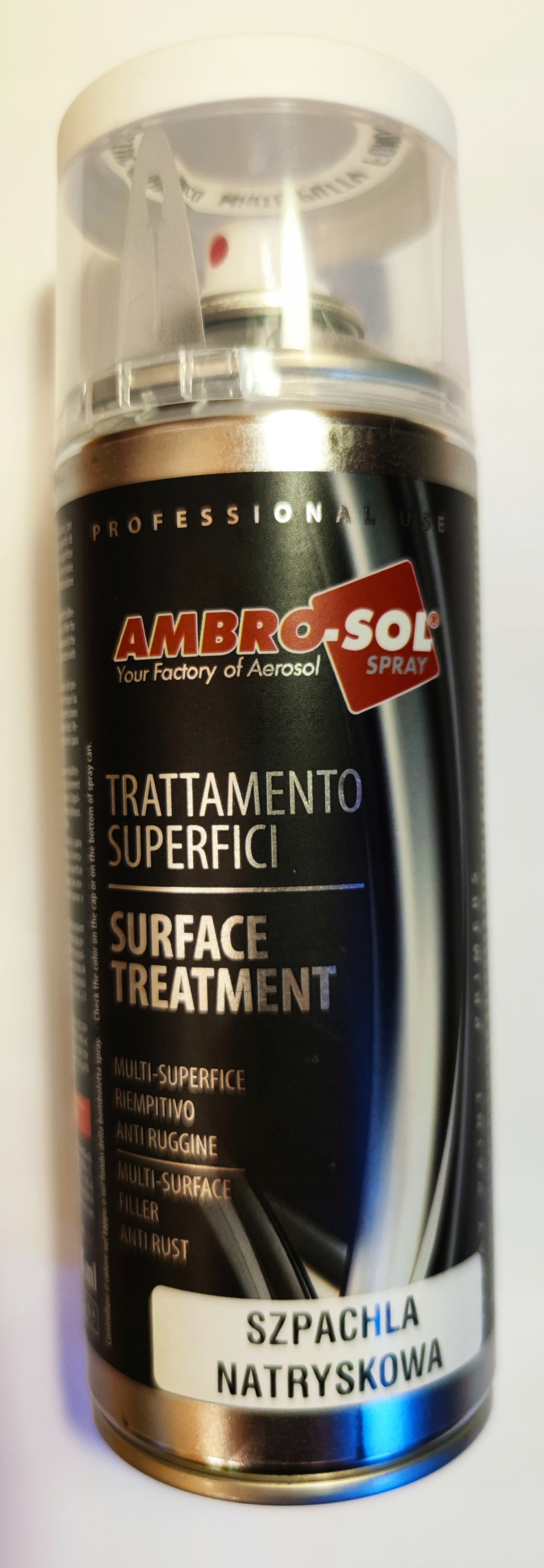 SPRAY SZPACHLA NATRYSKOWA BIAŁA SZYBKOSCHNĄCA Producent Ambro-Sol