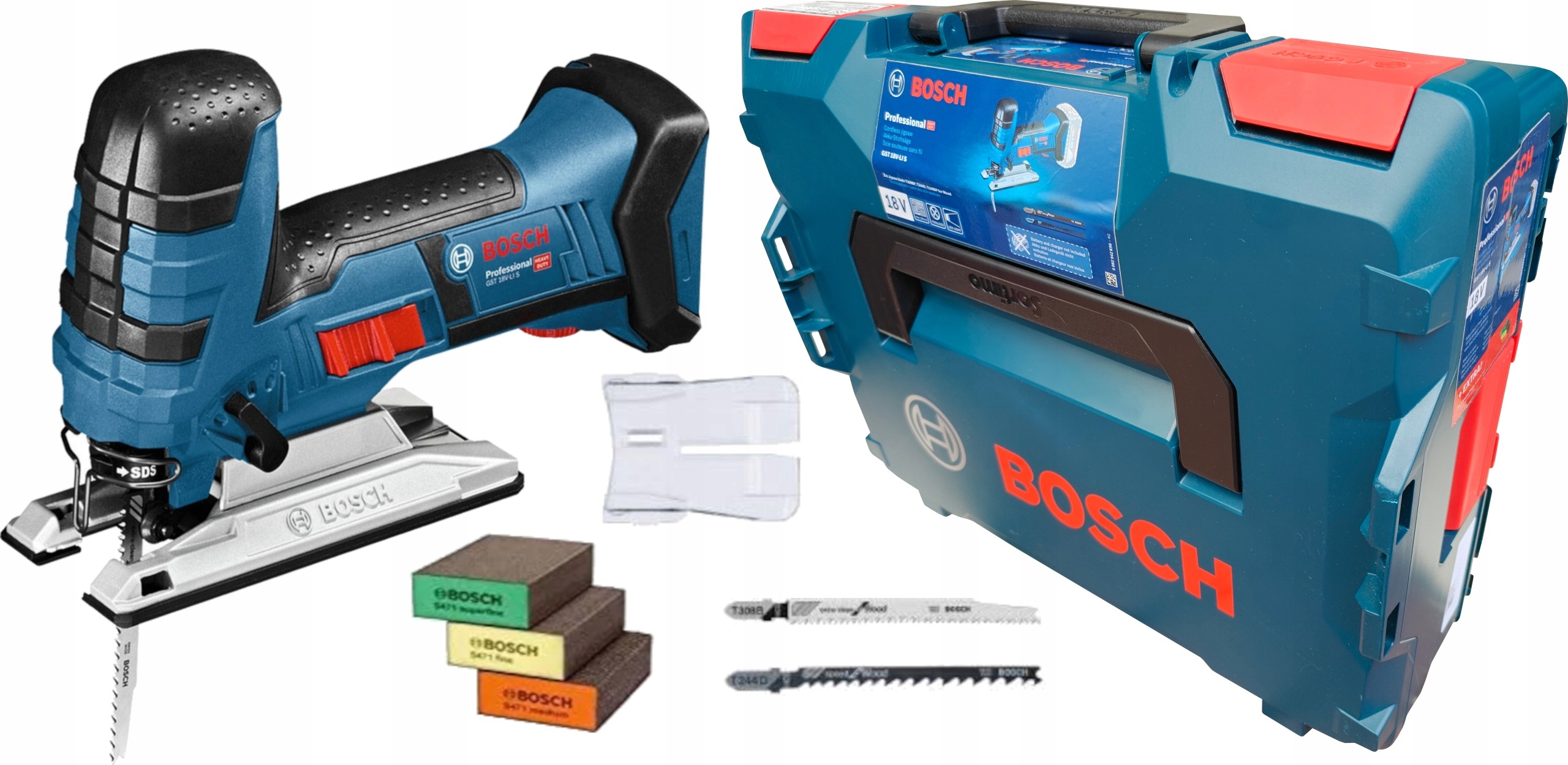 Wyrzynarka Bosch Gst 18V-LI S Solo 18V 23MM 06015A5109 Walizka Gąbki