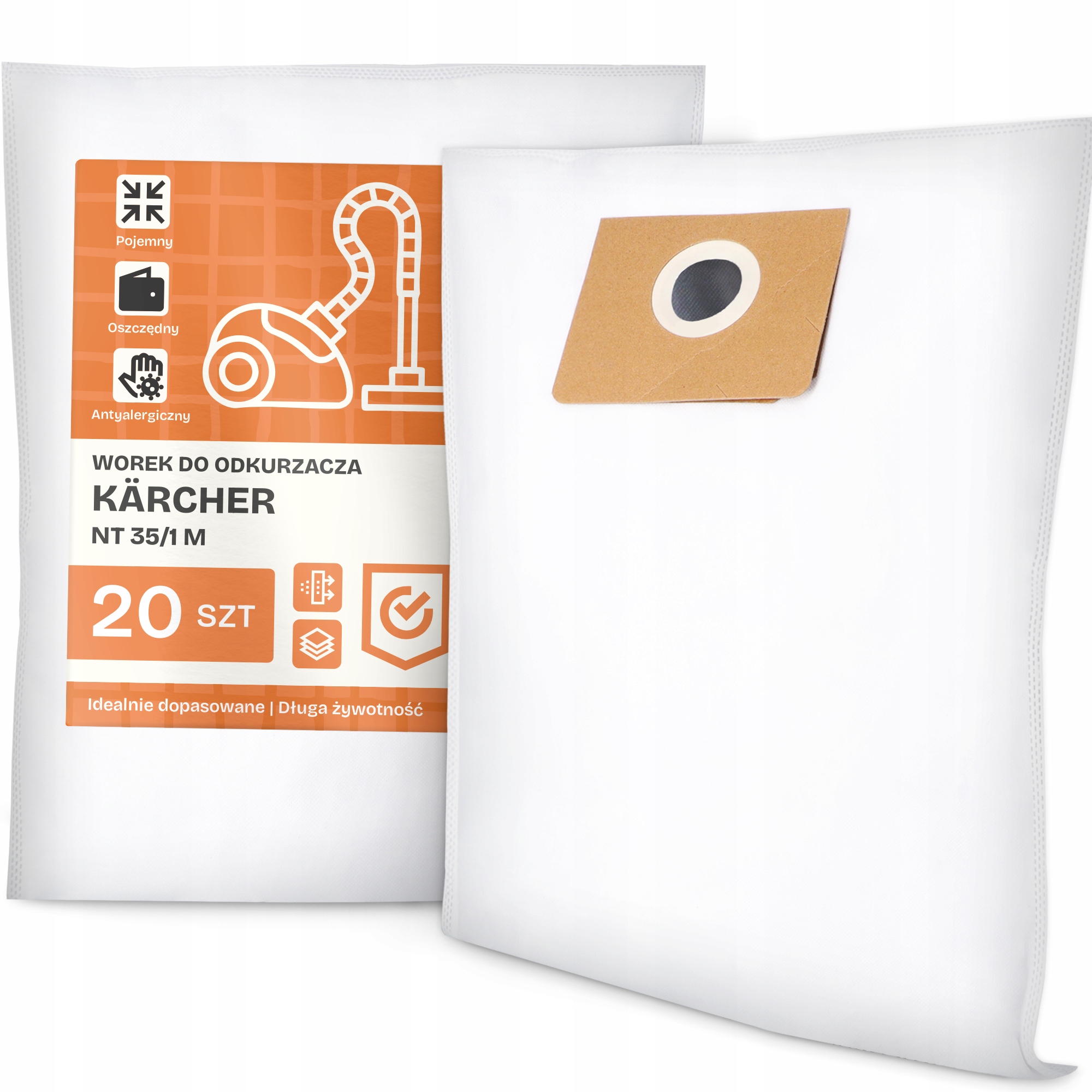 20 x Sáček Do Vysavače Kärcher Nt 35/1 M Syntetický Velký Sáček Sáčky G9