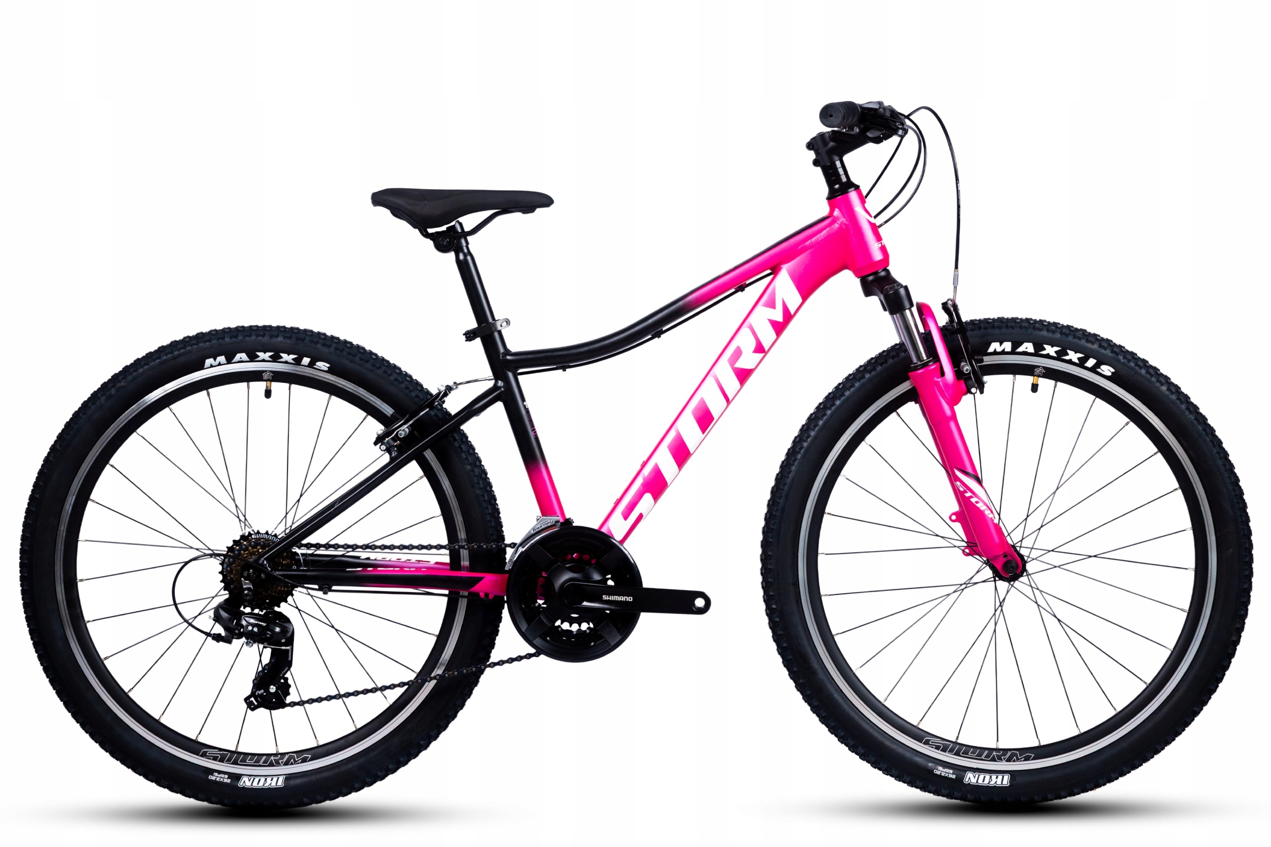 Rower 26 Storm Mtb Queen V-brake 3x7 13" ciemny róż-czarny mat