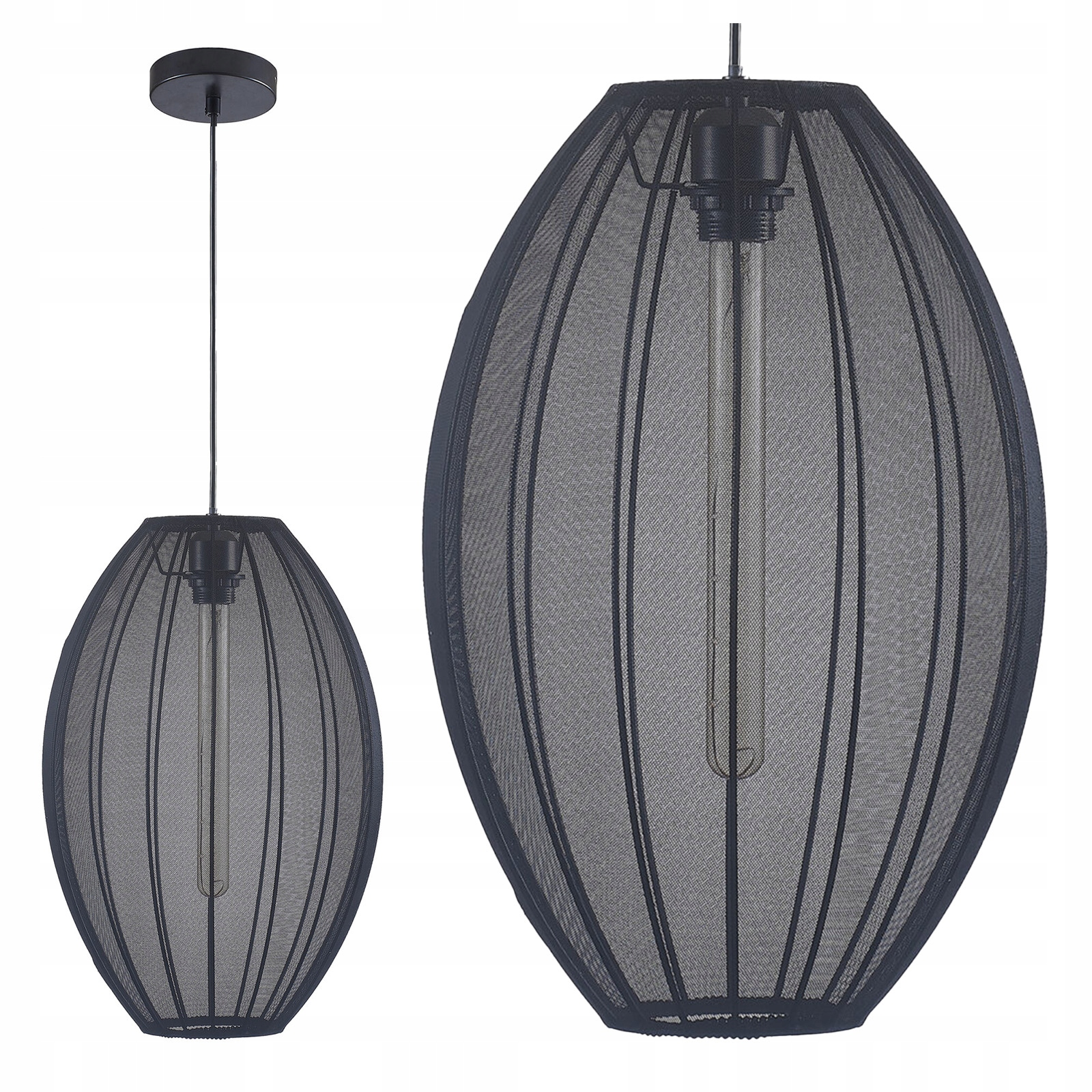 Závěsné Stropní Svítidlo Zwis E27 černá Japandi Sanico Goldlux