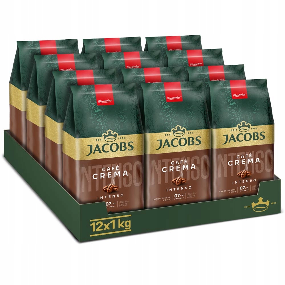 Kawa ziarnista Jacobs Cafe Crema Intenso 12x 1kg