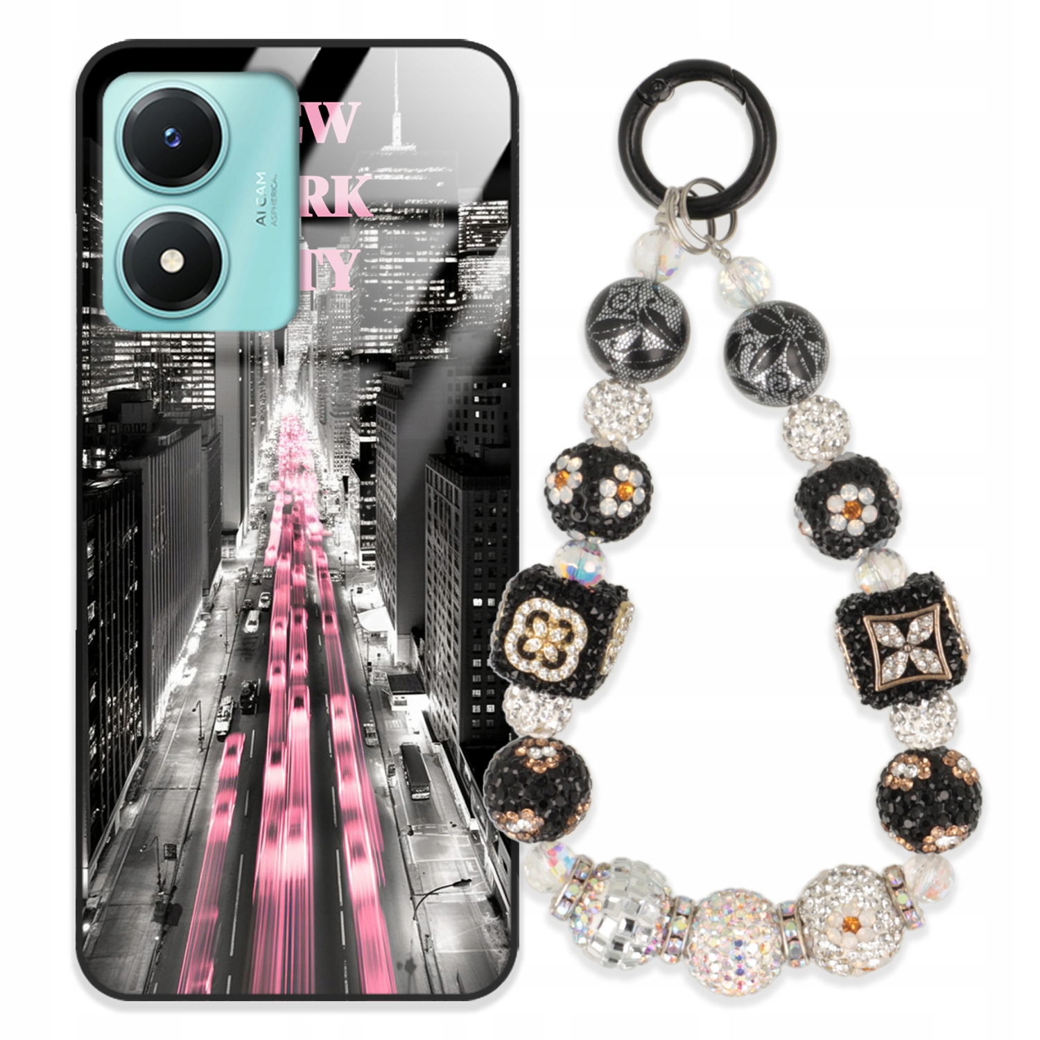 Puzdro Pre Vivo Y02s Case Glass| Kľúčenka Elegantné Premium Puzdro Vzory