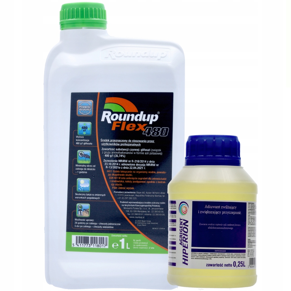 RANDAP Roundup Flex 480 1L glifosat + adiuwant hiperion =LEPSZA