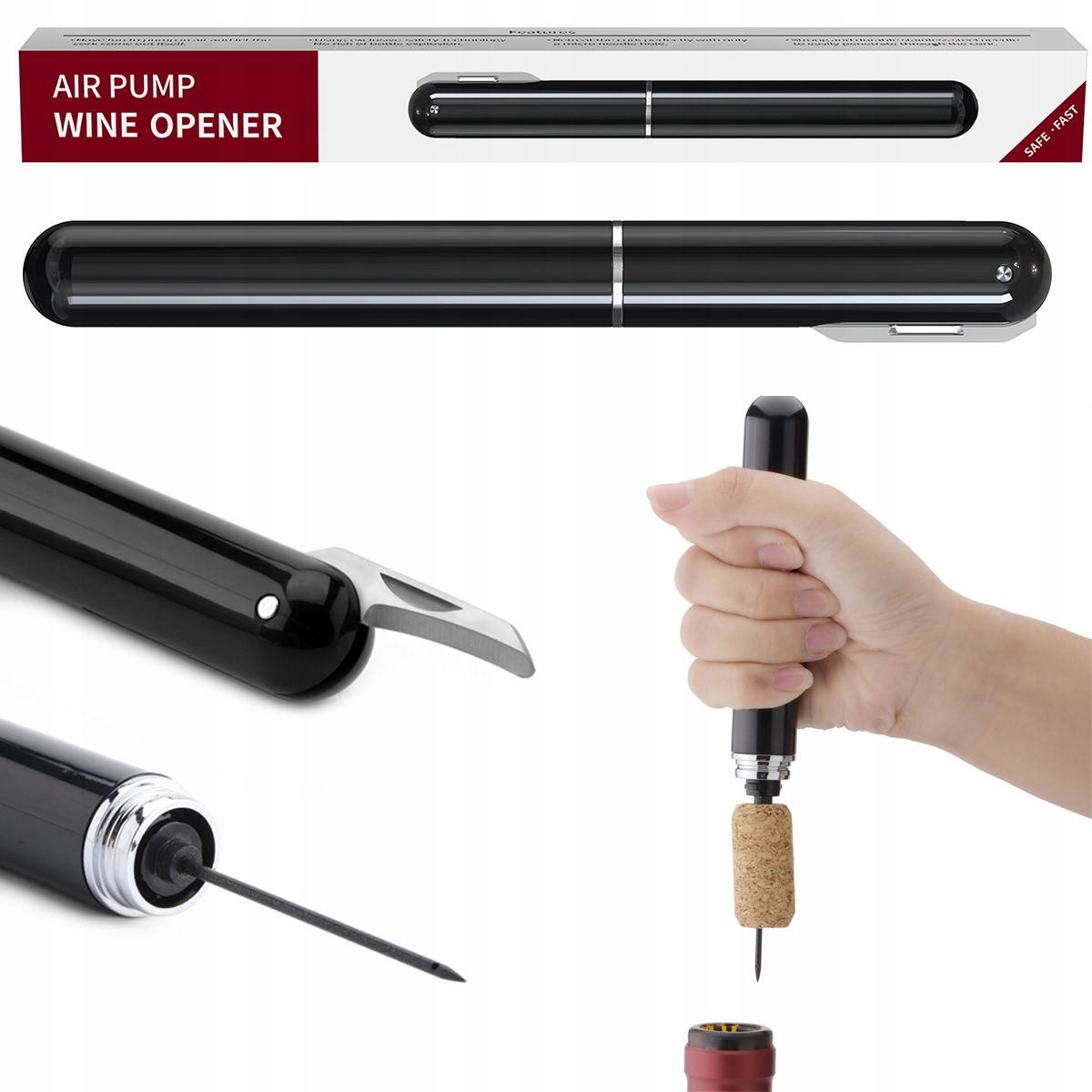 

Otwieracz Do Wina Korkociąg Ciśnieniowy Manualny