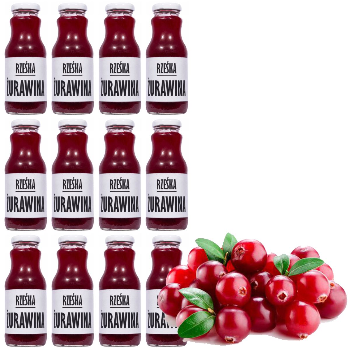 Levně Brusinkový džus 100% přírodní 250 ml x 12