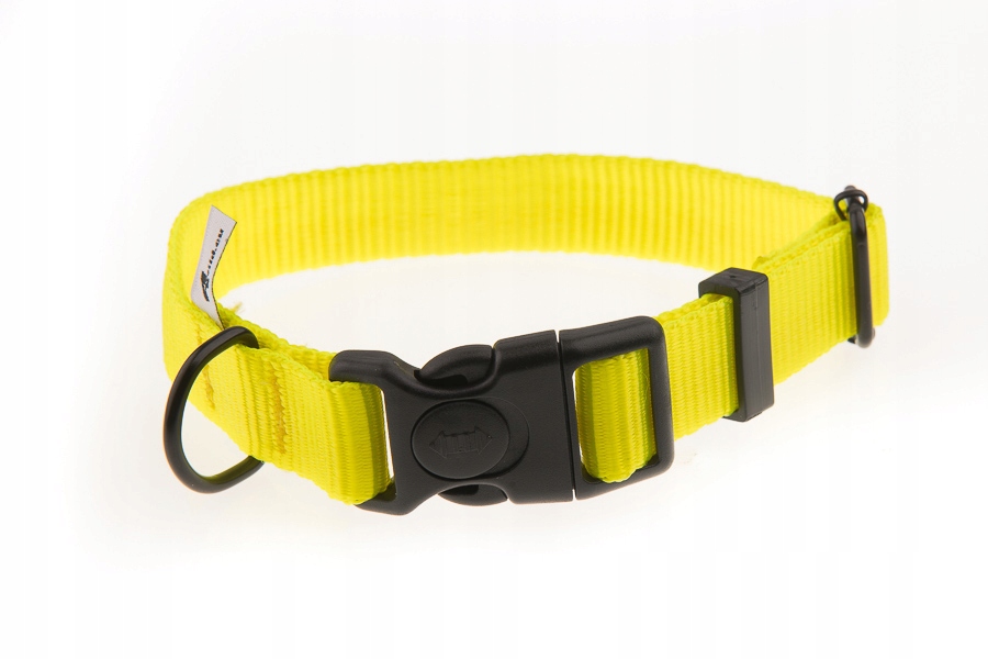 

Obroża z taśmy 20 mm neonowy żółty 25-35 cm Mocna