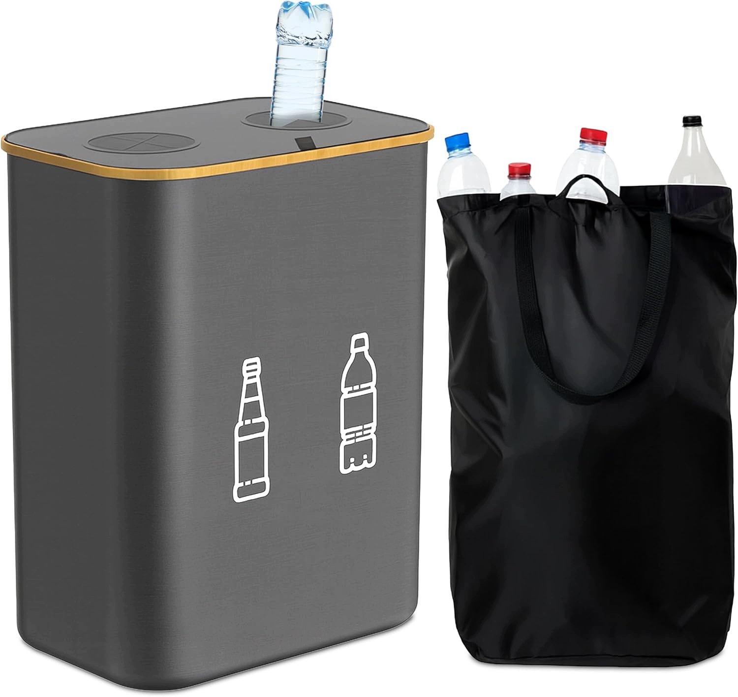 Nádoba Na Fľaše 160 L Triedenie Sklo/plast Vrecká Na Pranie