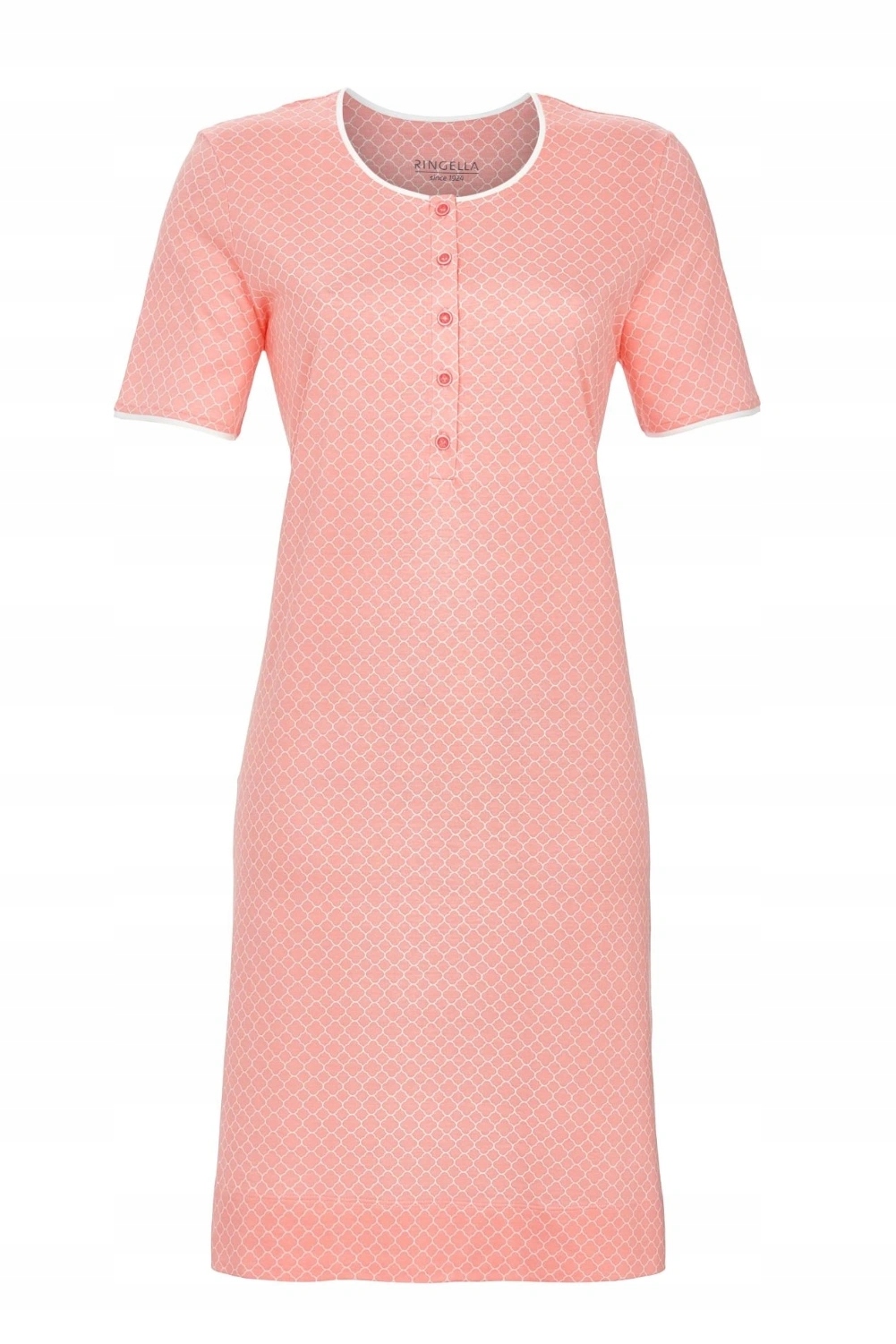 Košile Noční Dámská Ringella Krátký rukáv 6211035 Meruňková 44 Růžová