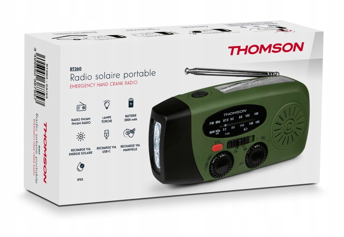 Thomson Radio Outdoor Power Bank Latarka Sos