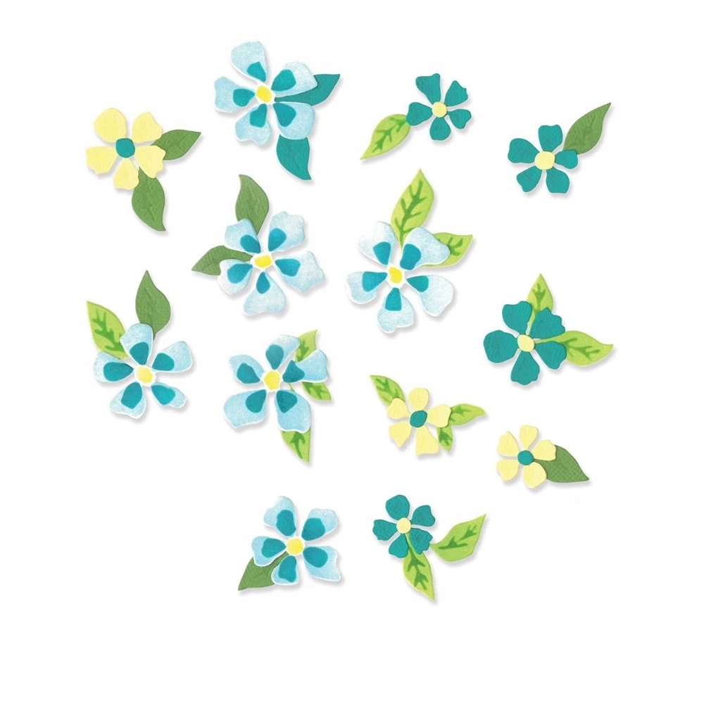 Vykrajovátka na papír Sizzix Thinlits Painterly Blooms květy